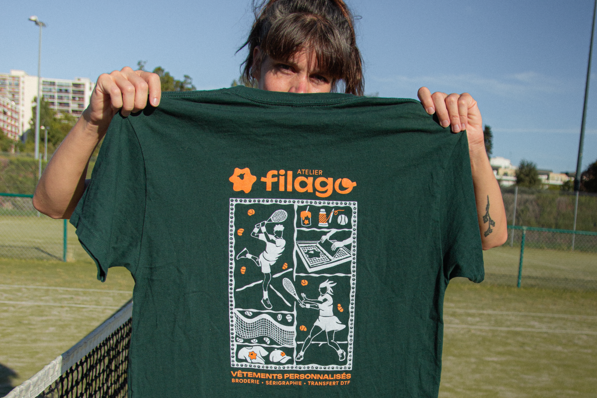 Nos realisations t-shirt filago tennis